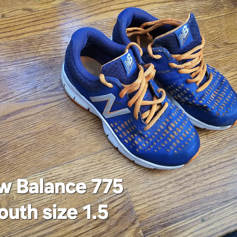 New Balance Kids' Blue and Orange Sneakers
